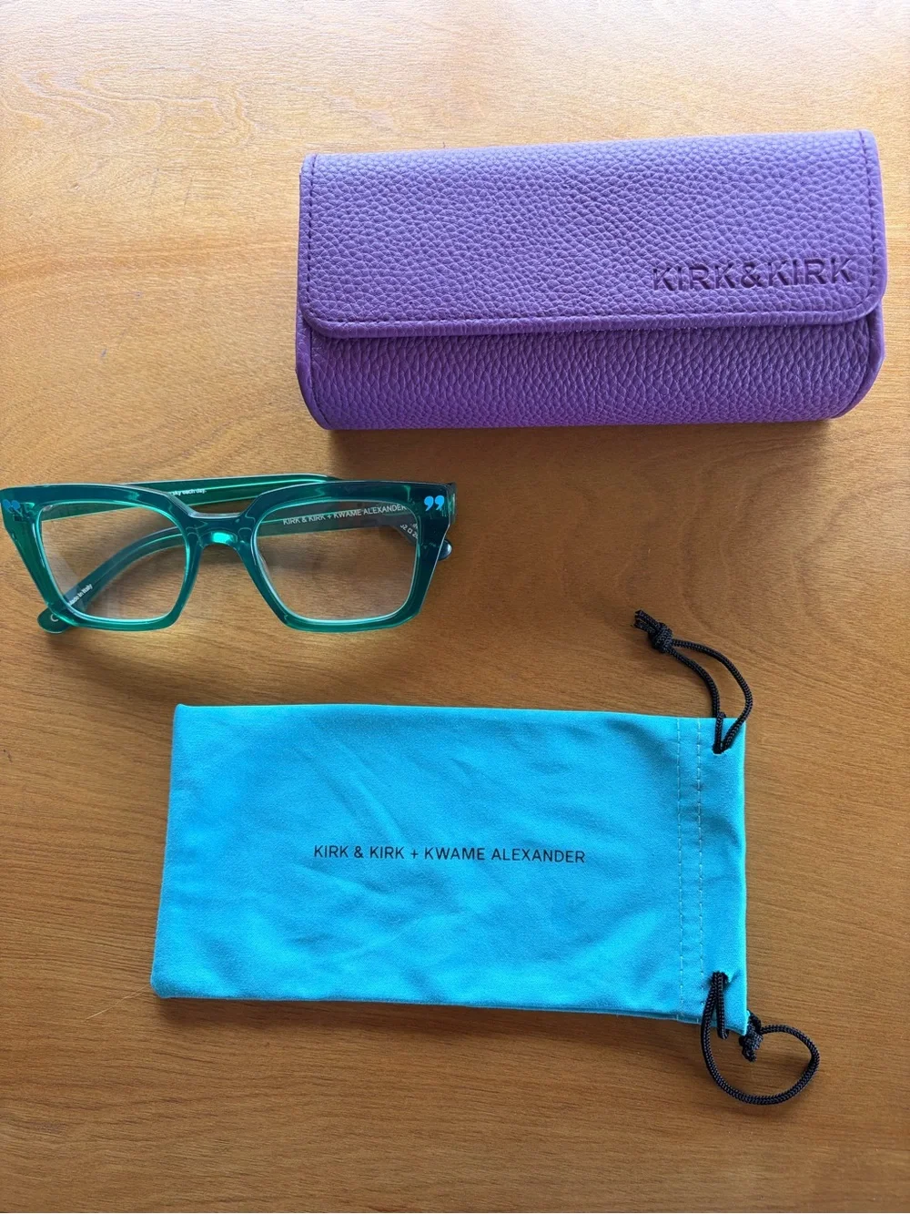 Kirk and Kirk Haiku Collection Green Square Sunglasses by